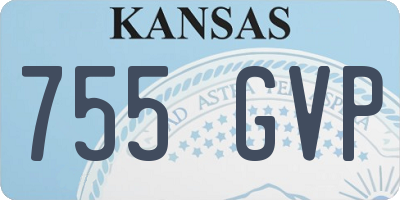 KS license plate 755GVP
