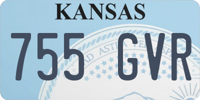 KS license plate 755GVR
