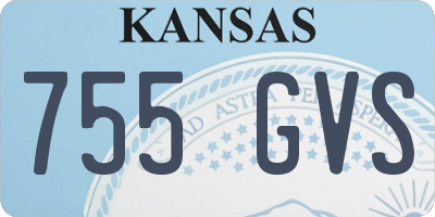 KS license plate 755GVS