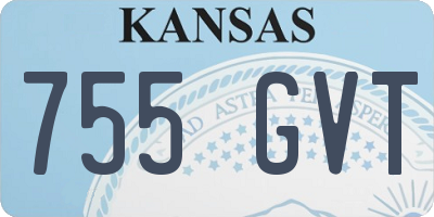 KS license plate 755GVT