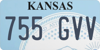 KS license plate 755GVV