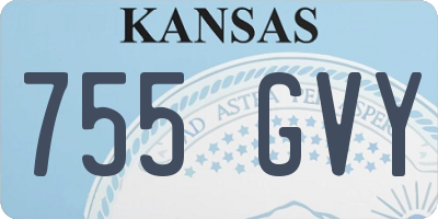KS license plate 755GVY