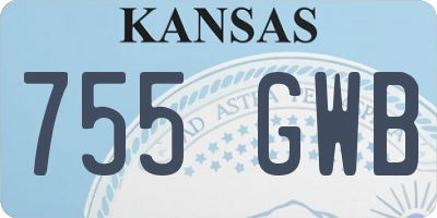 KS license plate 755GWB
