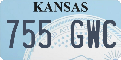 KS license plate 755GWC