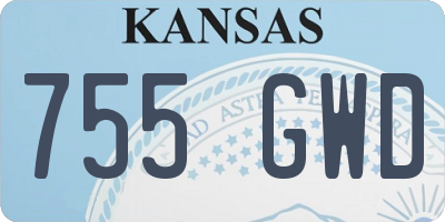 KS license plate 755GWD