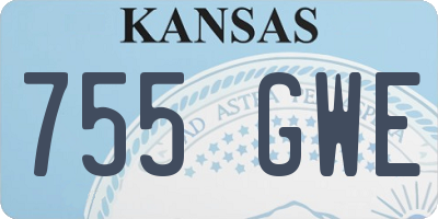 KS license plate 755GWE