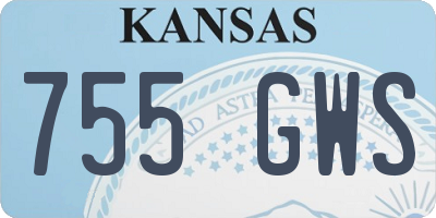 KS license plate 755GWS