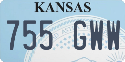 KS license plate 755GWW