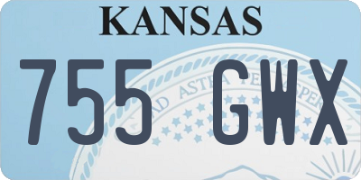 KS license plate 755GWX