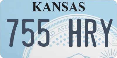 KS license plate 755HRY