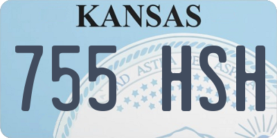 KS license plate 755HSH