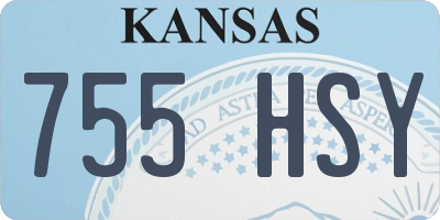 KS license plate 755HSY