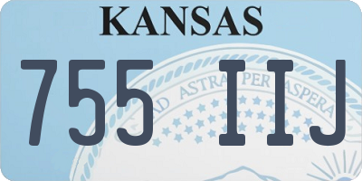 KS license plate 755IIJ