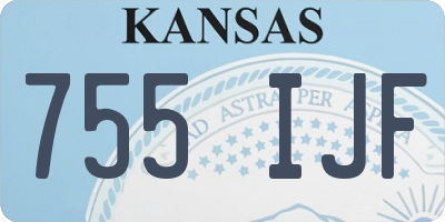 KS license plate 755IJF