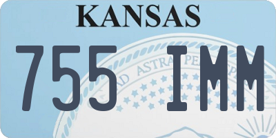 KS license plate 755IMM