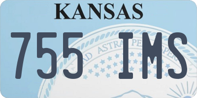 KS license plate 755IMS