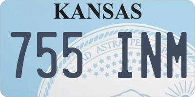 KS license plate 755INM