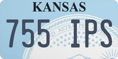 KS license plate 755IPS