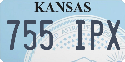KS license plate 755IPX