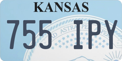 KS license plate 755IPY