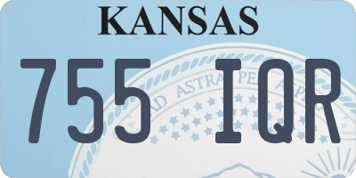KS license plate 755IQR