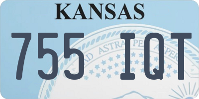 KS license plate 755IQT