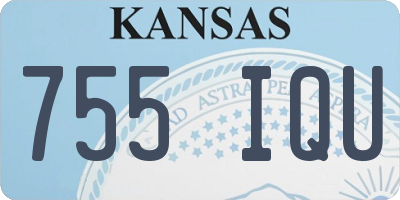 KS license plate 755IQU
