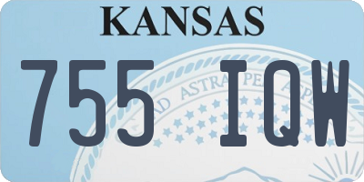 KS license plate 755IQW