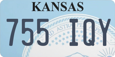 KS license plate 755IQY