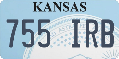 KS license plate 755IRB