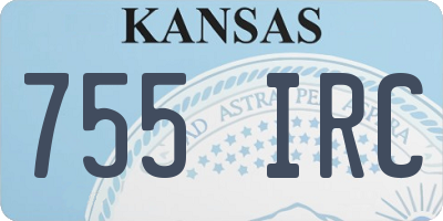 KS license plate 755IRC