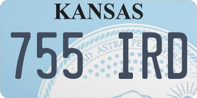 KS license plate 755IRD