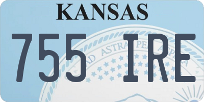 KS license plate 755IRE