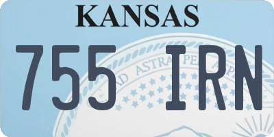 KS license plate 755IRN