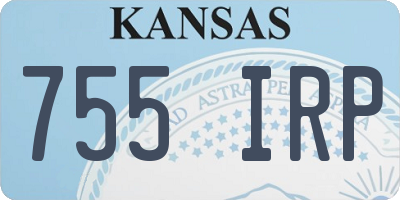 KS license plate 755IRP
