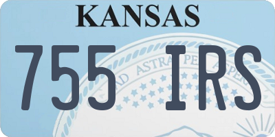 KS license plate 755IRS