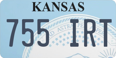KS license plate 755IRT