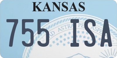 KS license plate 755ISA