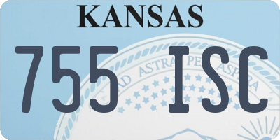 KS license plate 755ISC
