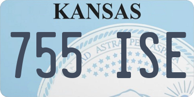 KS license plate 755ISE