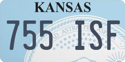KS license plate 755ISF