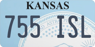 KS license plate 755ISL