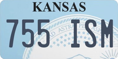 KS license plate 755ISM