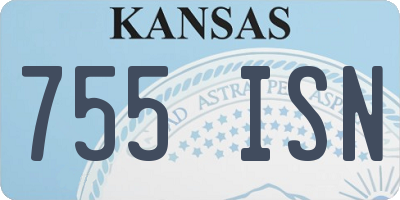 KS license plate 755ISN