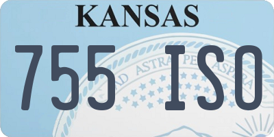 KS license plate 755ISO