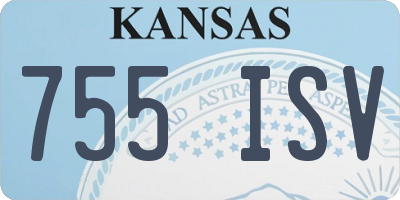 KS license plate 755ISV