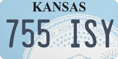 KS license plate 755ISY