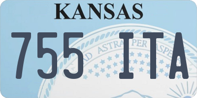 KS license plate 755ITA