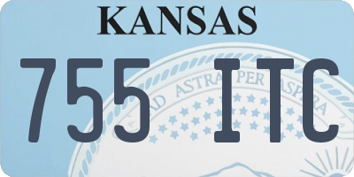 KS license plate 755ITC