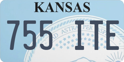 KS license plate 755ITE